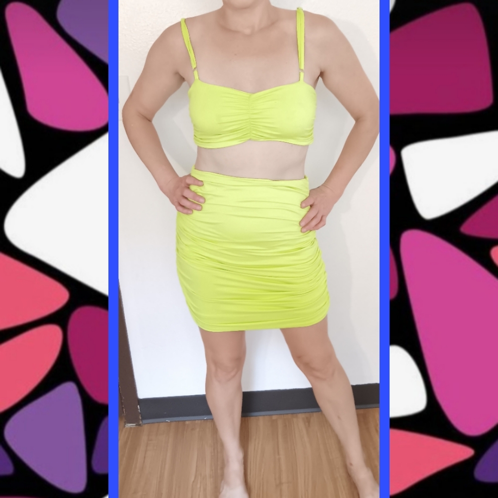 Neon Skirt Set
